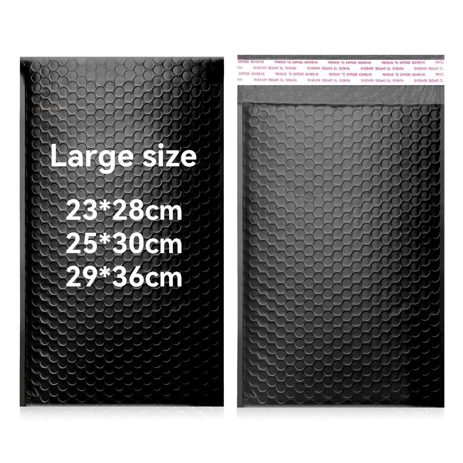 20Pcs Bubble Padded Envelopes - Large Size Poly Black Bubble Mailers Self Seal, Waterproof Postal Bags for Mailing/Packaging