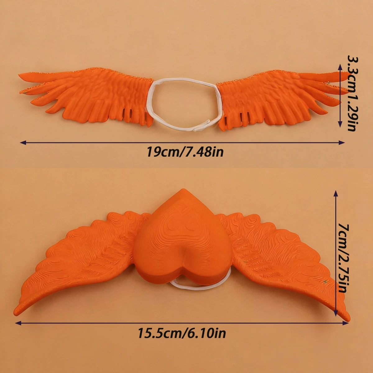 Picture 7: 2Pcs Desk Goose Outfit for Goose Statue Independence Day 3D Printed Crown Wing Patriotic Mini Goose Accessories