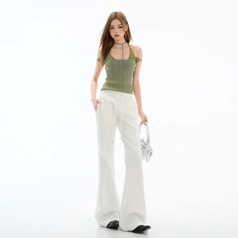 25 نمط جديد كسول ونقي ومتعدد الاستخدامات لرفع الخصر فضفاض يتحرك على الأرض بنطال رياضي غير رسمي متوهج للنساء