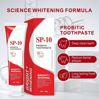 SP-10 Probiotic Toothpaste Teeth Whitening and Brighten Remove Plaque Coffee Tea Stain Fresh Bad Breath Deep Cleaning Care 120g