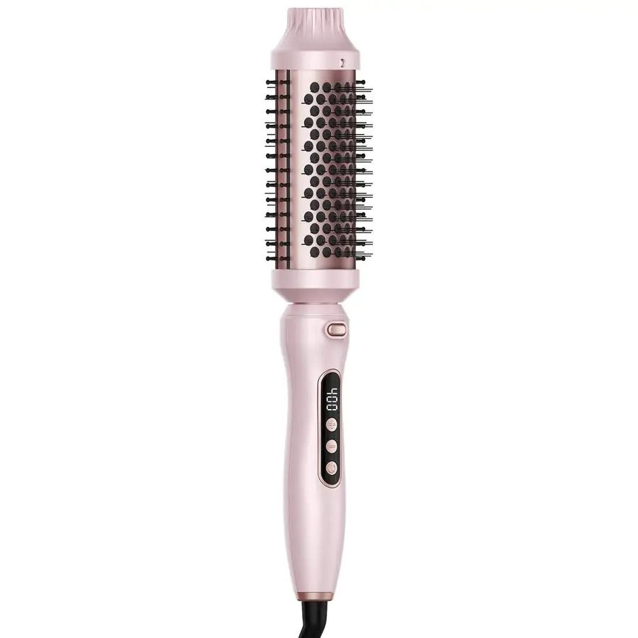 

Щетка-фен, круглая, 1,7 дюйма, с подогревом, со съемной насадкой, в бархатном чехле, с двойным напряжением для путешествий, легко создает объемный образ, S