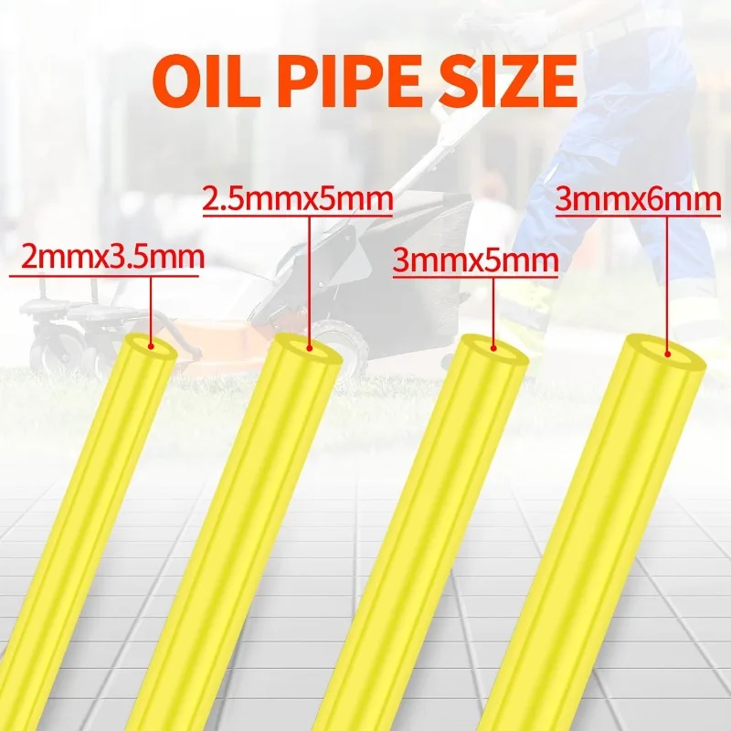 Yellow Fuel Line Hose Set 2x3.5/2.5x5/3x5/3x6mm Gas Pipe for Chainsaw Trimmer Blower Weeds Eater Garden Power Tools Accessories view 5