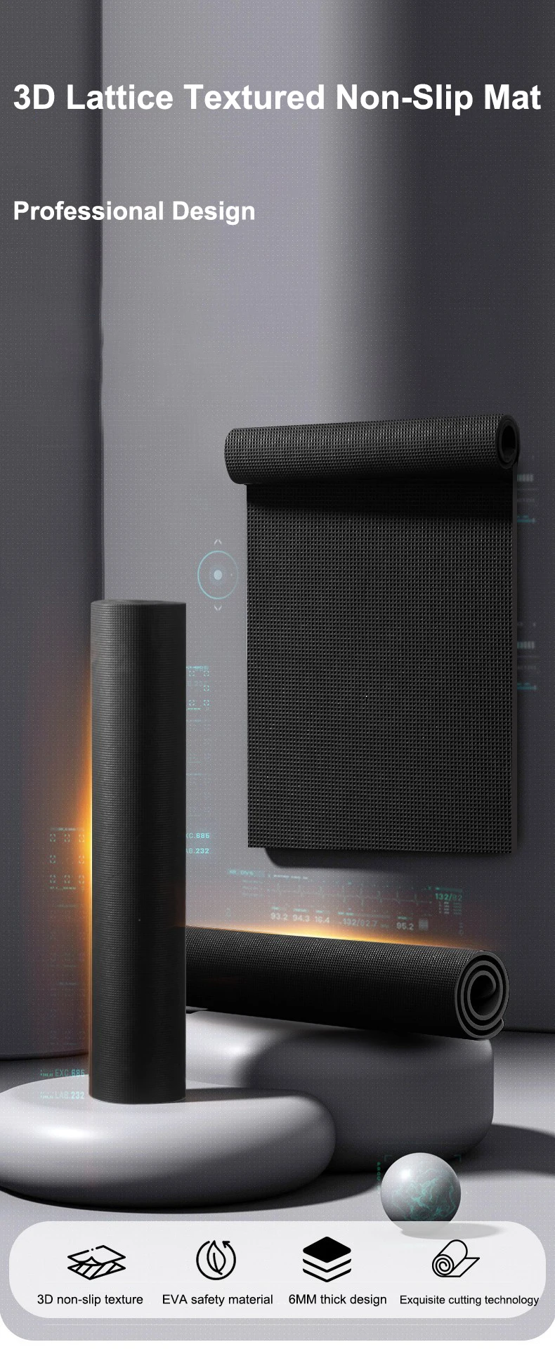 Fish Tank Mat 6MM Thickness Black Mat for Fish Tank 35x20cm Anti Slip Mat Fish Tank Mat 40x40cm