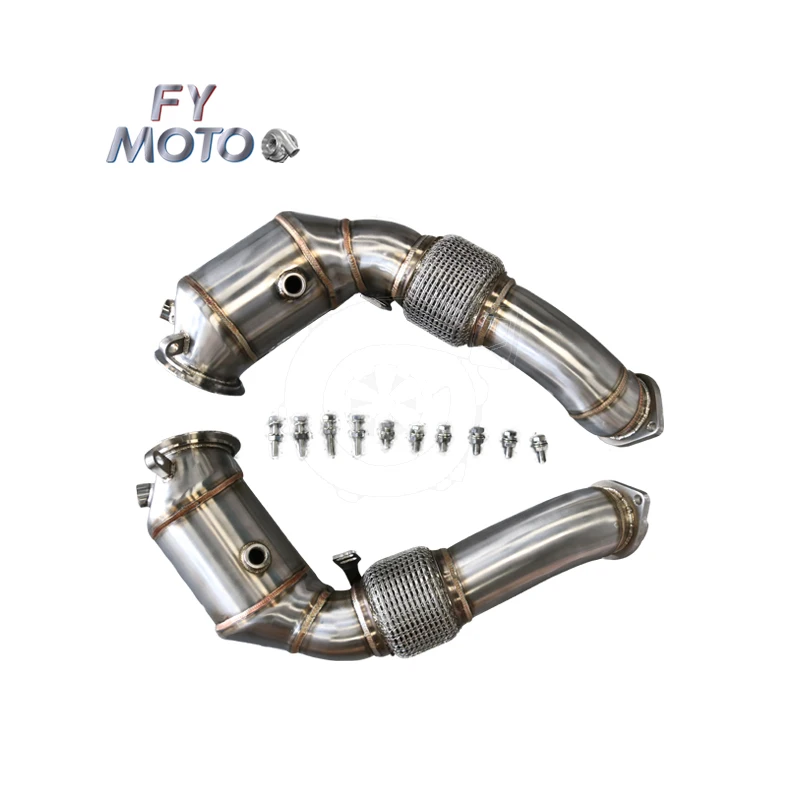 

Exhaust Downpipe For V8 N63 550i 650i 750Li X5 X6 X5M X6M 2011-2017