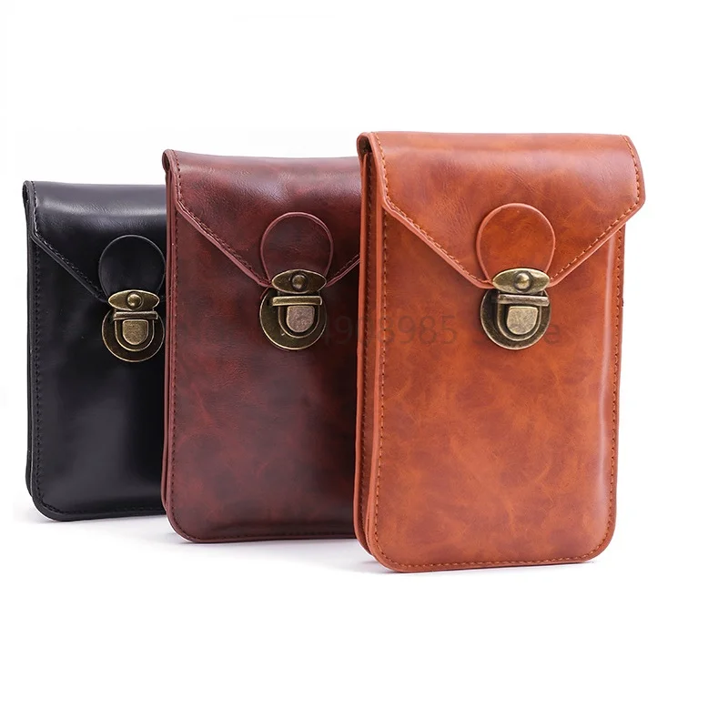 スチームパンクスマートフォンホルスタークラスプ付き中世バイキングヒップポーチ革電話バッグアンティークベルトアクセサリー財布男性女性