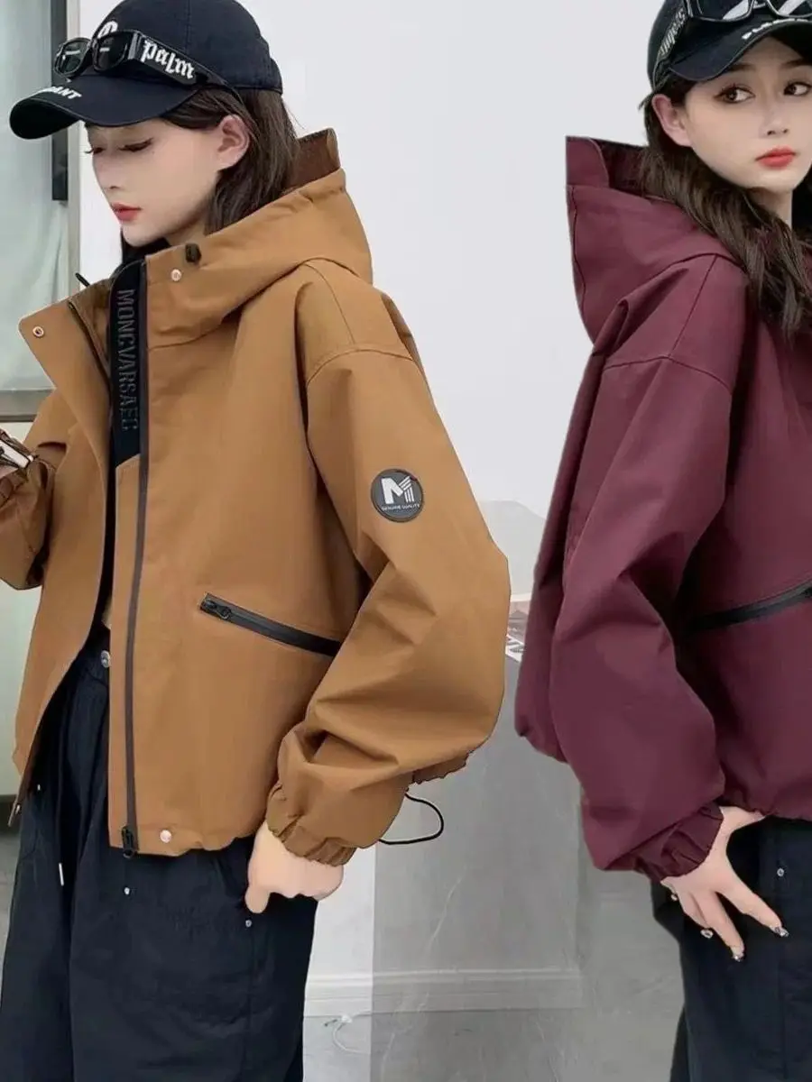 

Женская хлопковая подкладка ort Thiened Jaet, новинка 2025, верхняя одежда небольшого размера с капюшоном, осенне-зимняя свободная универсальная парка