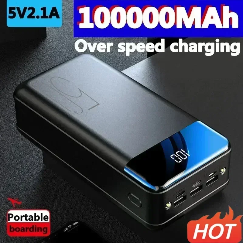 New Universal 5v 2.1a Fast Charging 200000 MAh Large Capacity Charging Bank Fast Charging Mobile Power+Free Shipping