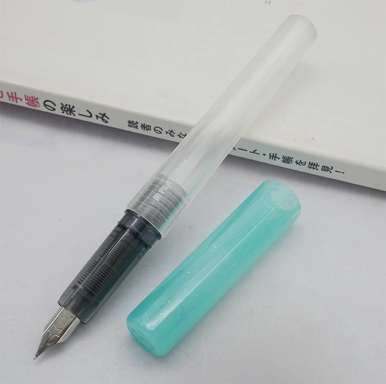 Ji Yu Limited Little Meteor Student Pen, mattierter sechseckiger Stifthalter, verschiebbarer Siegel, Stiftkappe, eine Aufnahme japanischer Platin – Detail 14