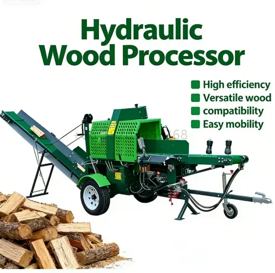 

YG Customized Automatic Engine Powered Firewood Processor Horizontal Hydraulic Wood Processor With Log Lifter Wood Splitter