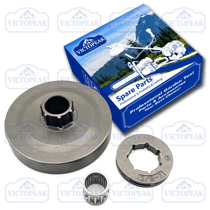 Chainsaw Clutch Drum Sprocket Kit 7 Teeth 3/8