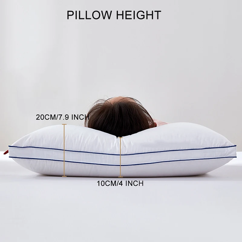 White Goose Down Travesseiros, Hotel de 5 Estrelas, Enchimento de Penas, Médio, Firme, Soft Bed Pillow, Twin, King, Queen Size, 1 Pc