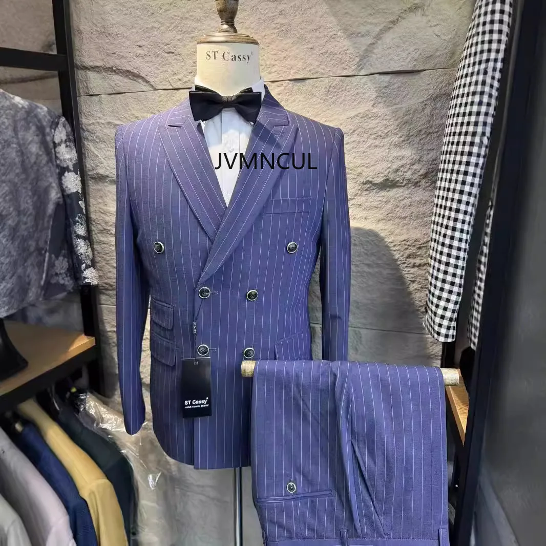 

2025 Men's Stylish Suits 2-Piece Set - Slim Fit Wedding & Emcee Blazer & Pants for Groomsmen (Business Casual/Formal Events）