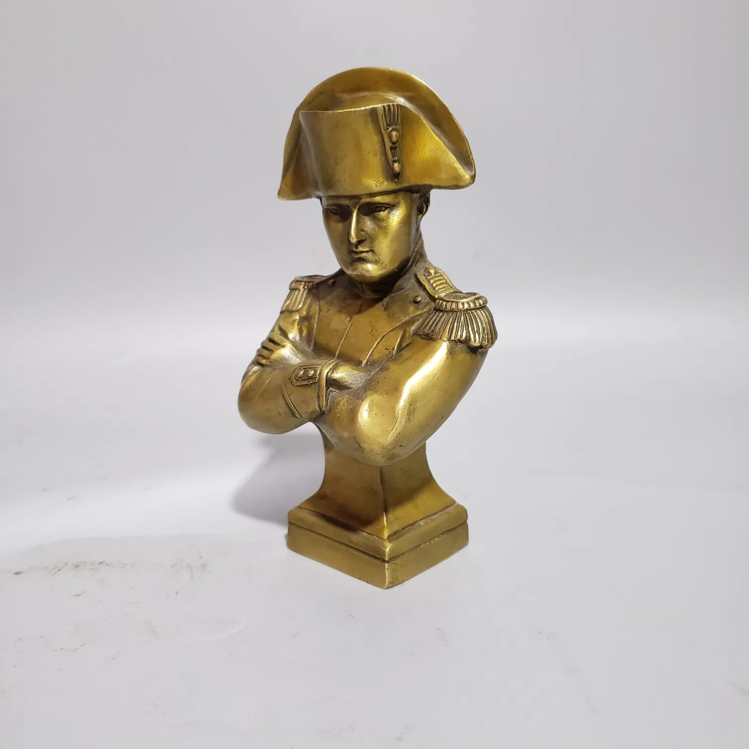 Brass Napoleon Half Body Sculpture Home Office Ornament