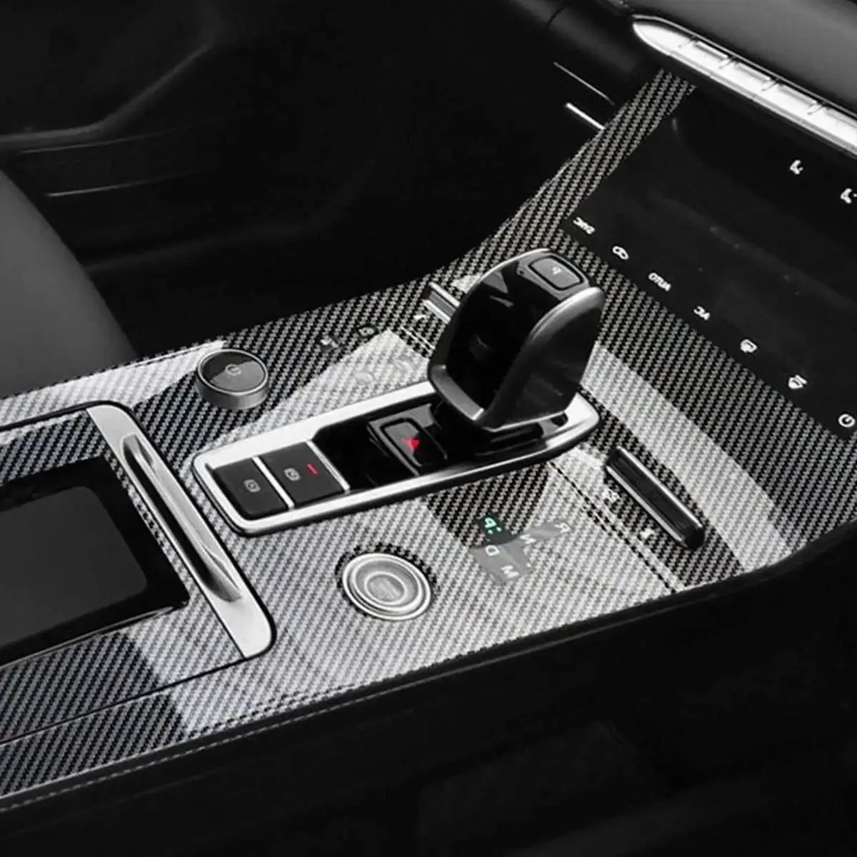 Car Console Gearbox Panel Sticker Strips Carbon Fiber Film Garnish Salon Decoration Accessories For Chery Tiggo 8 Pro 2021