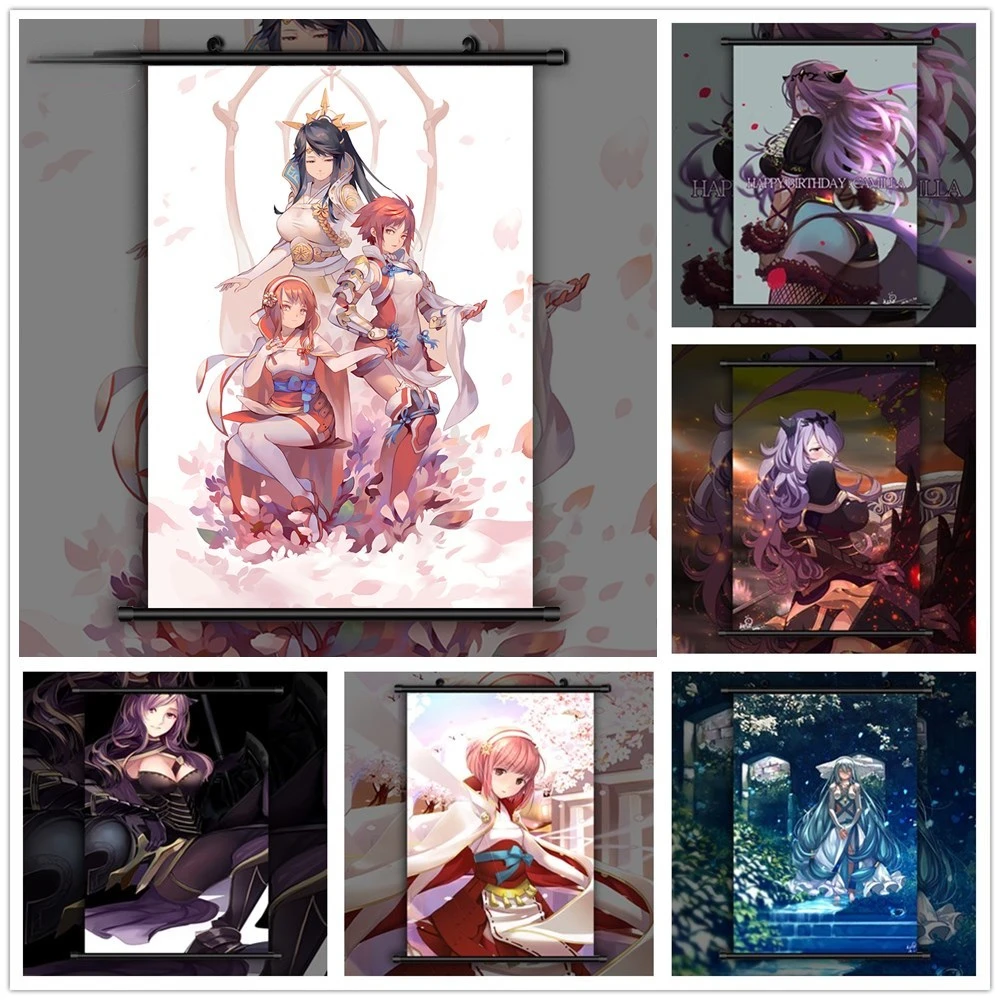 5D DIY Diamond Drawing Cross Stitch Kit Fire Emblem Hero Camilla Sakura Anime Diamond Embroidery Full Circle Home Decor Art