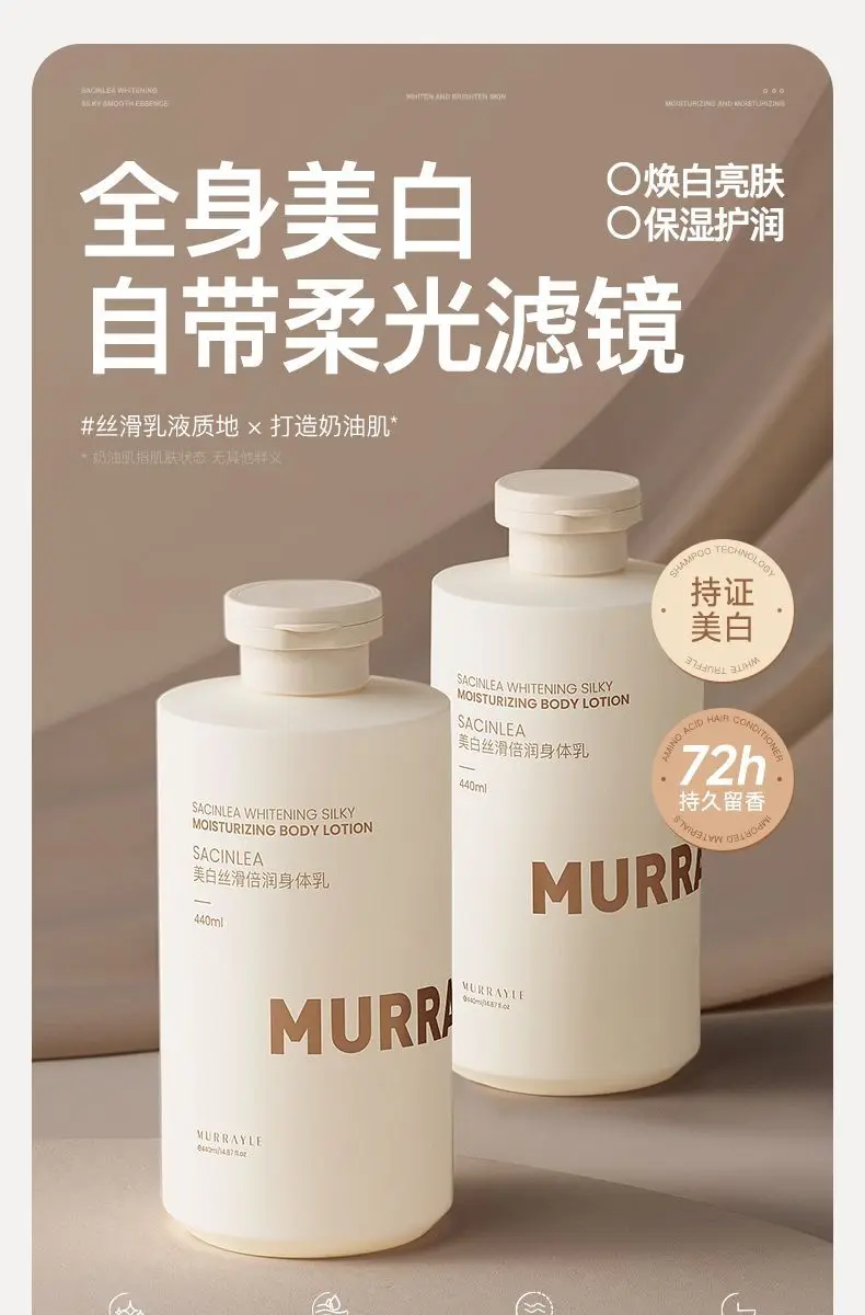 White Truffle Moisturizer Lotion Lock-in Hydration Soft Smooth Skin Glow Perfume Scent for Women Men