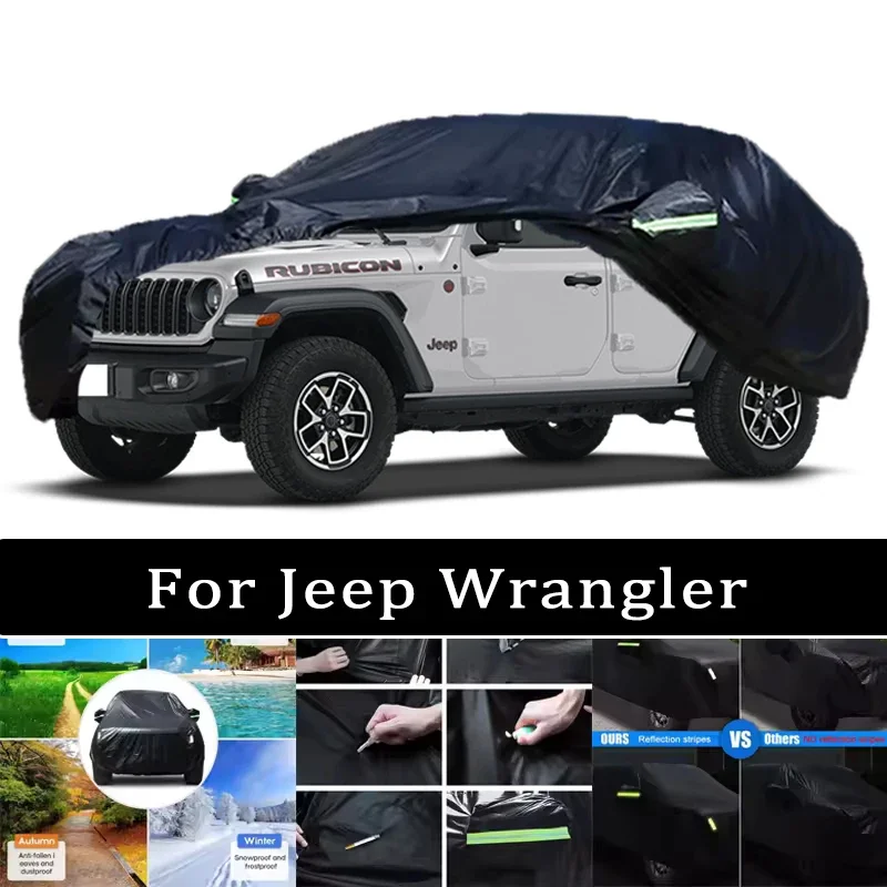 

Car Cover For Jeep Wrangler - Outdoor Full Body Protection, Waterproof Dustproof Heat-Resistant, All-Season Use Car Accessories