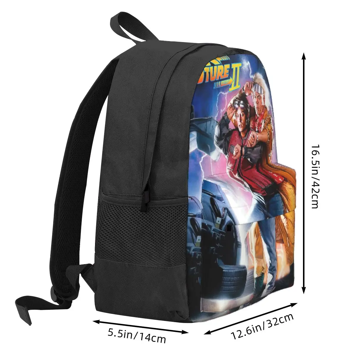 Back To The Future Backpack Daypack Large Capacity Kids BookBag School Bag Shoulder Bags for Men Women