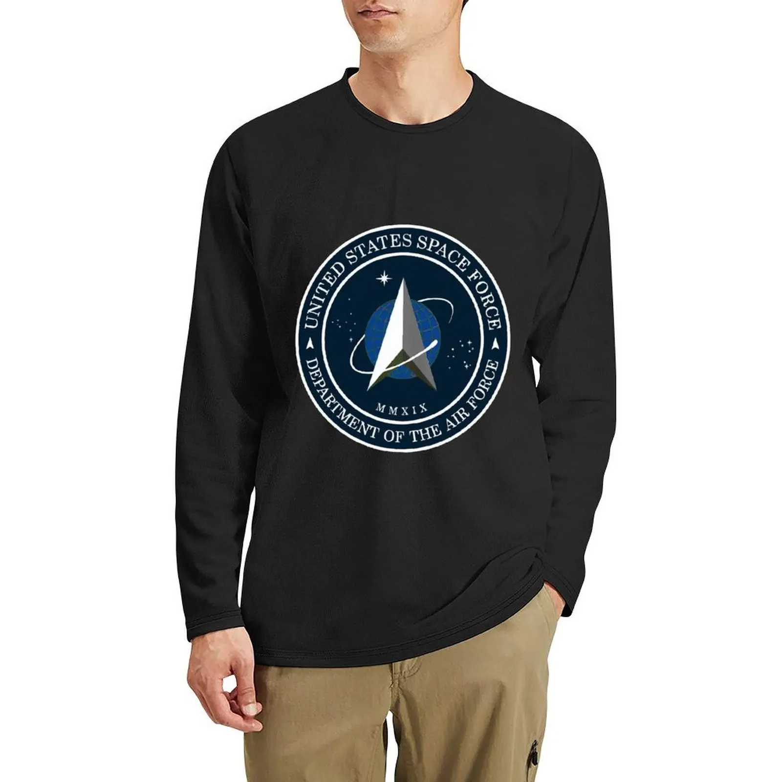 

Space Force Insignia, From Official USSF Seal, Logo Long T-Shirt Blouse vintage t shirt men graphic t shirts