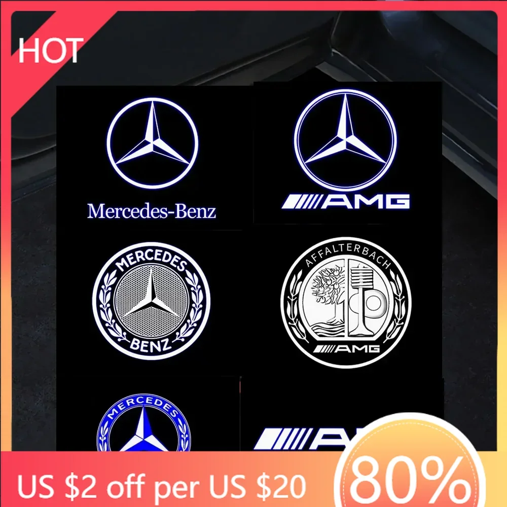 

Колпаки ступиц 2 шт. Автомобильные двери, светодиодный проектор с логотипом, добро пожаловать для Mercedes Benz CLA Class E Couple C207 A207 CLS C218 2013 2014 2015 2