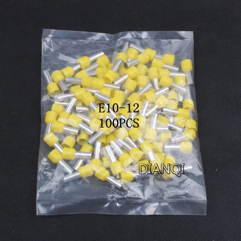 E10-12 Buis Isolerende Geïsoleerde Terminals 10MM2 Cable Connector 100 Stks/pak Isolerende Crimp Terminal Connector