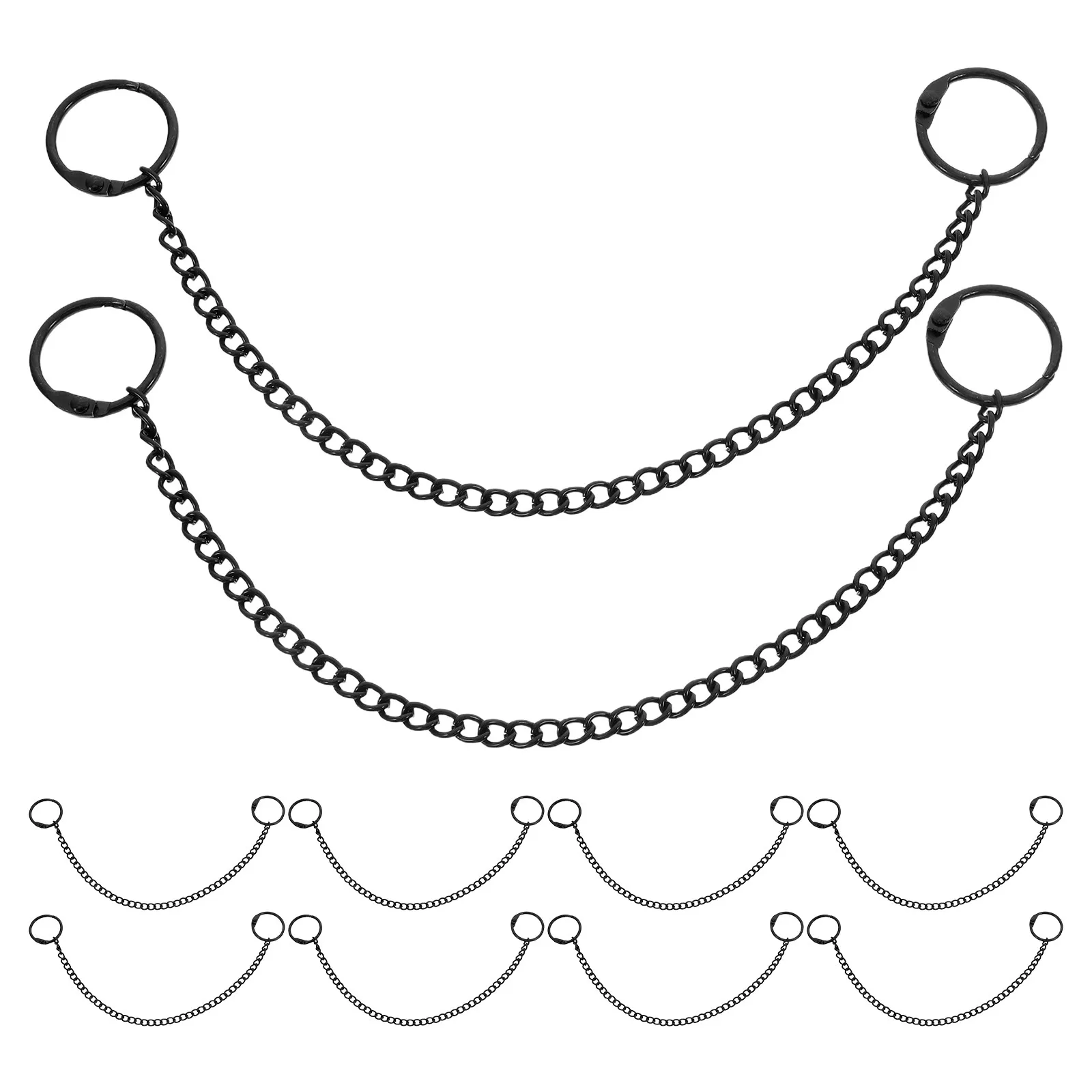 

10Pcs Hanging Chain Heavy Duty Stainless Steel Snap Clip Metal Chain for Picture Frames Art Display Window Decor