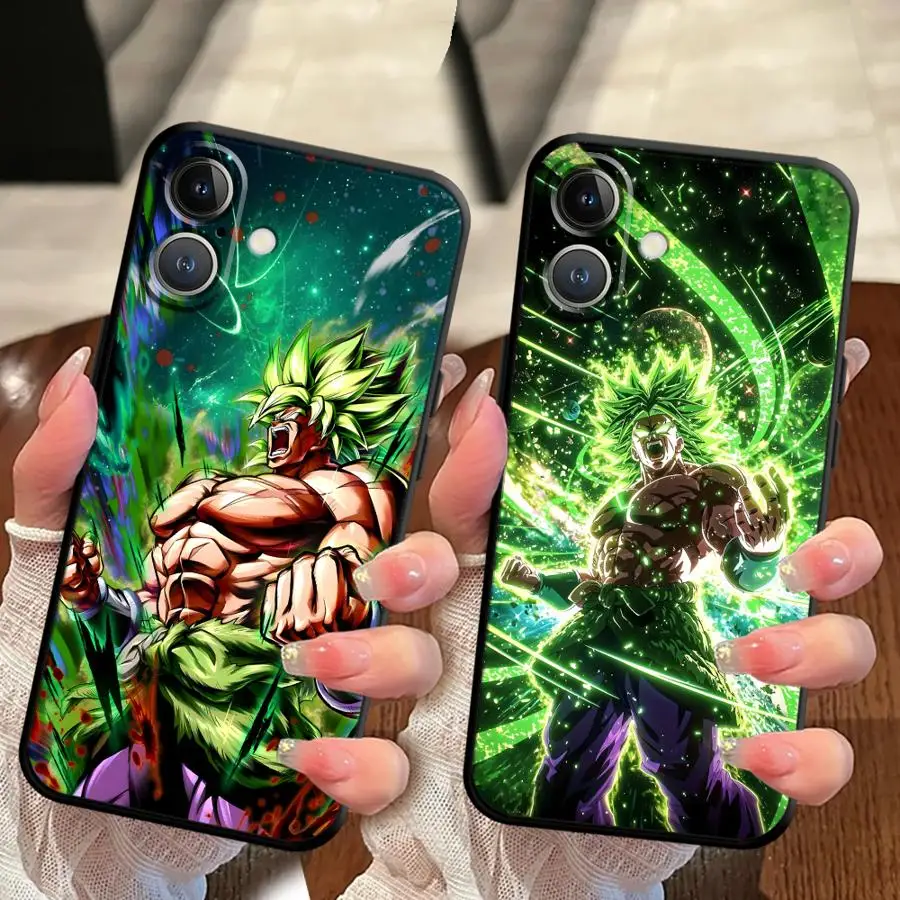 Funda de dibujos animados de Dragon Ball Goku para iPhone 17Air XR XS Max 7 8 13 12 11 17 Pro Max 15 16 14 Plus, funda negra suave para teléfono