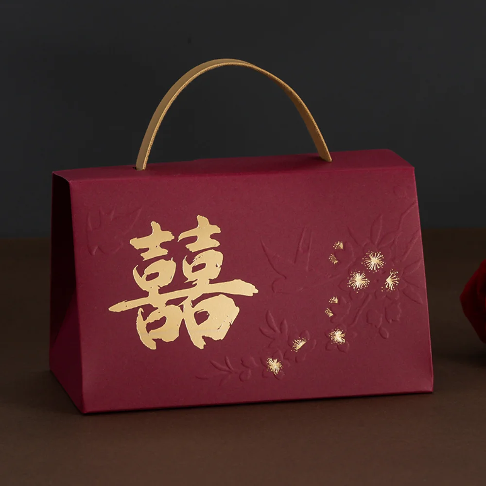Wedding Candy Box Paper Favor Gift Box Handheld Gift Box Creative For Party Supplies Gift Packaging Wedding