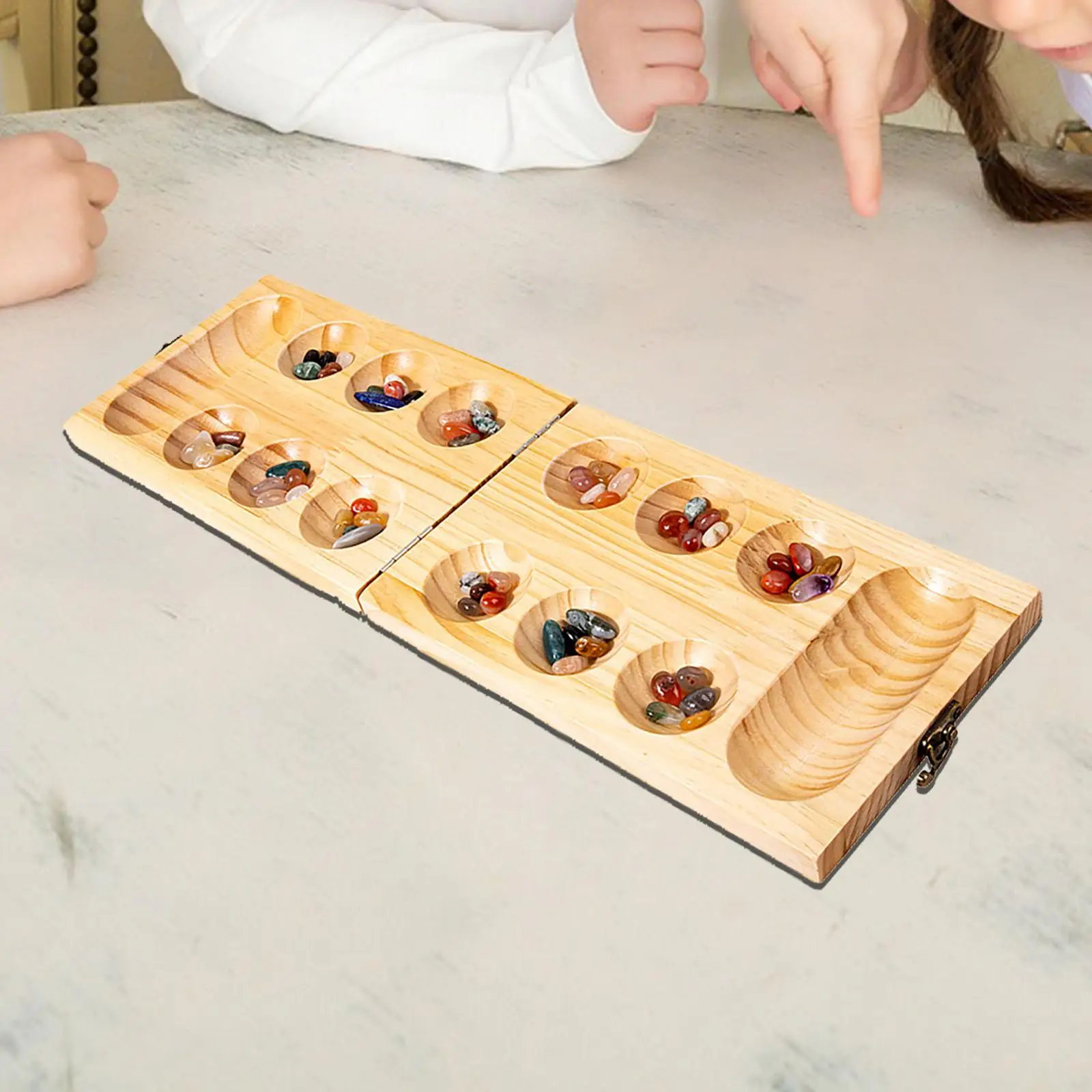 Wooden Folding Mancala Board Game, Mancala Board Game for Kids And Adults Teens,