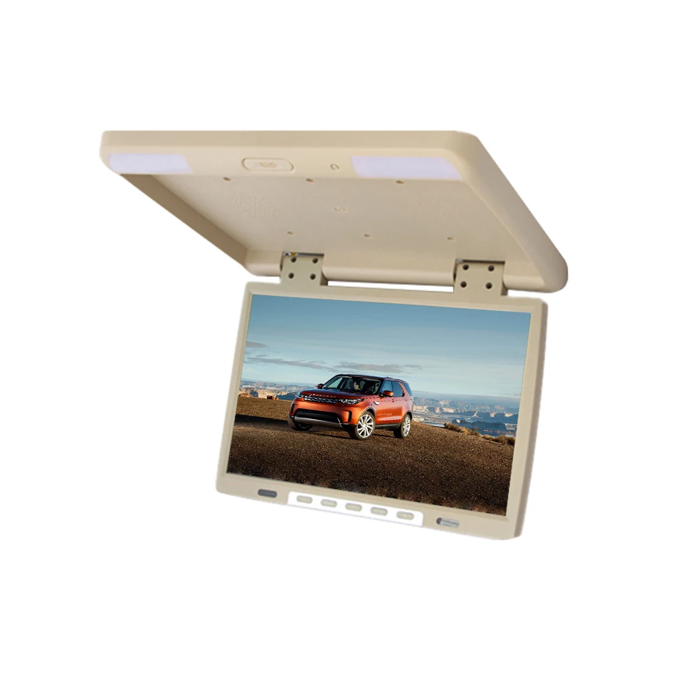 15.4 Inch Digital Screen Flip down Car LCD Roof Mounted Monitor Overhead Multimedia Video Ceiling Mount Display