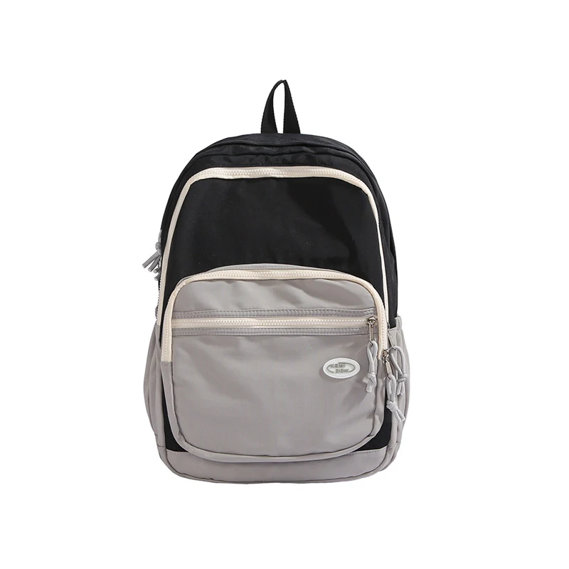 Korean StyleinsTrendy school bag for junior high school girls, high school students, large-capacity color-blocking backpack, lig