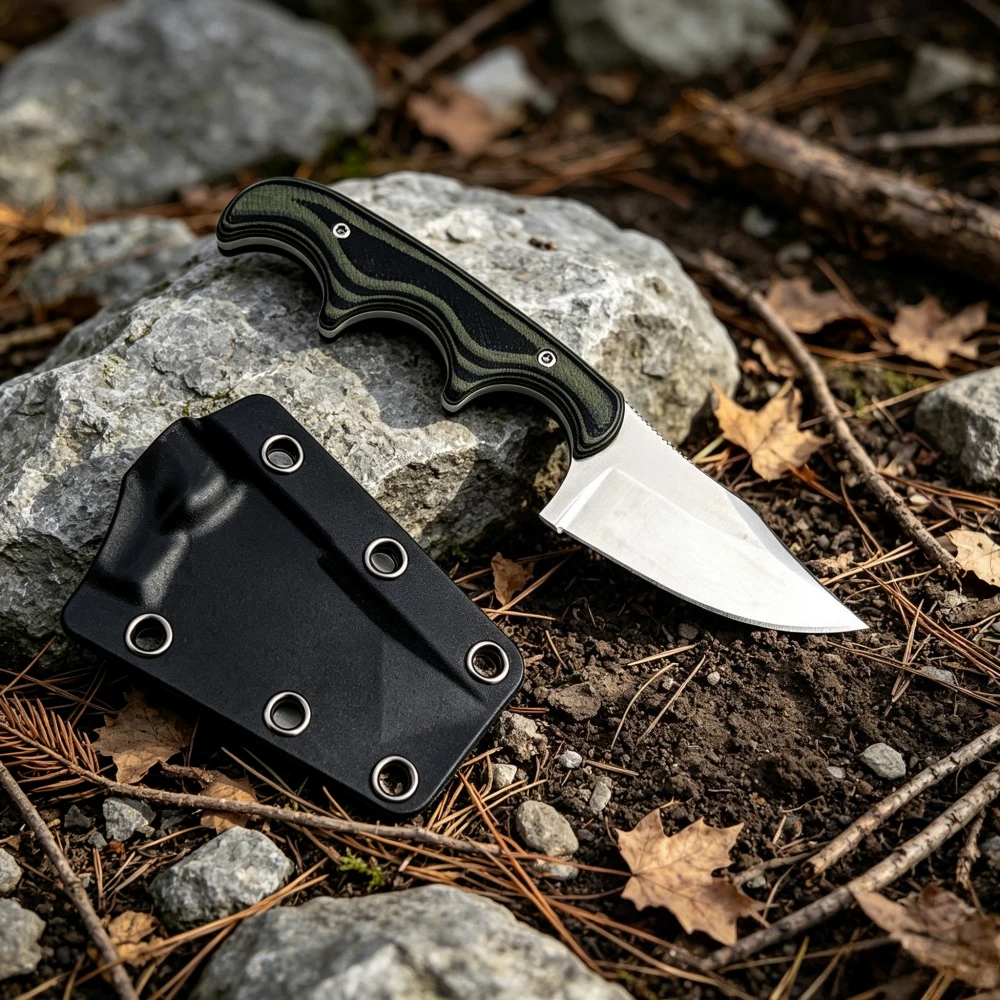 2387 มีดใบตาย ใบมีด 8Cr13Mov ด - Bushcraft Knife Fixed บทวิจารณ์และราคา