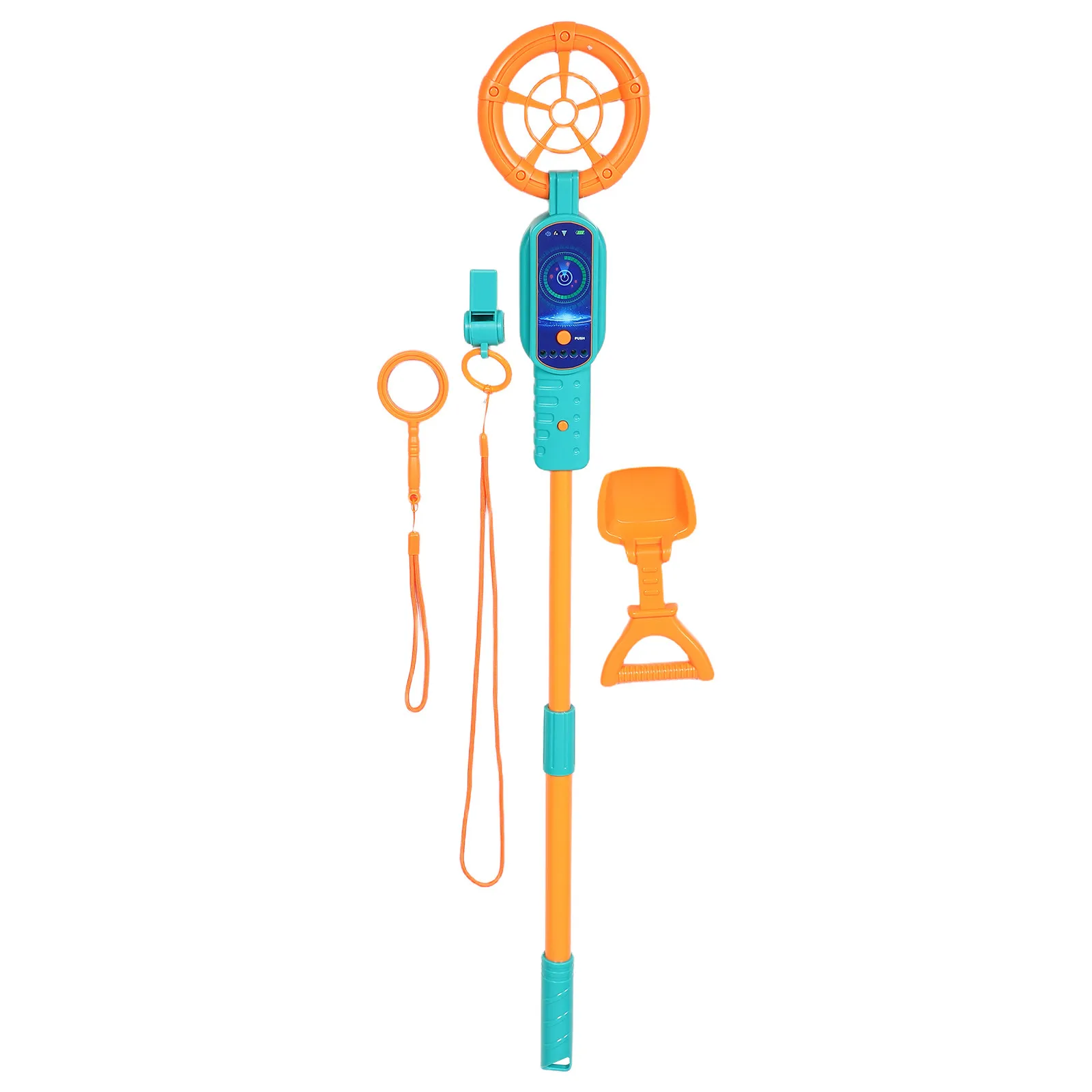 1Set Kids Metal Educational Science Tool Outdoor Exploration Play Shovel Magnifier Whistle Beach Yard