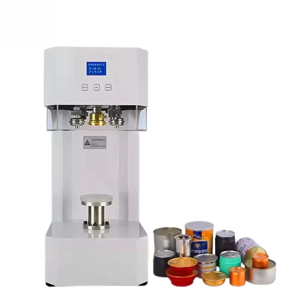 

Electric Full Automatic Can Sealing Machine For Food & Beverage Cup Seamer And Cap Lids Close Sealing