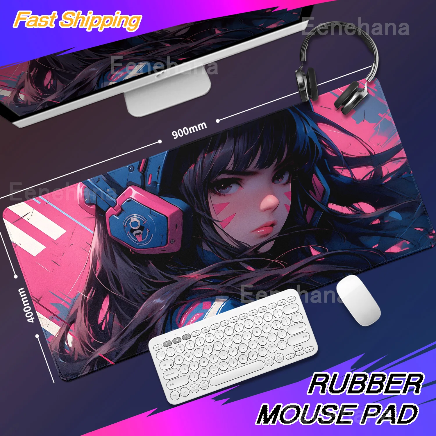 Anime O-Overwatch Gaming Mousepad PC Laptop Gamer Mouse Pad Anti-slip Mat Keyboard DeskMat For League of Legends E-Sports Mats