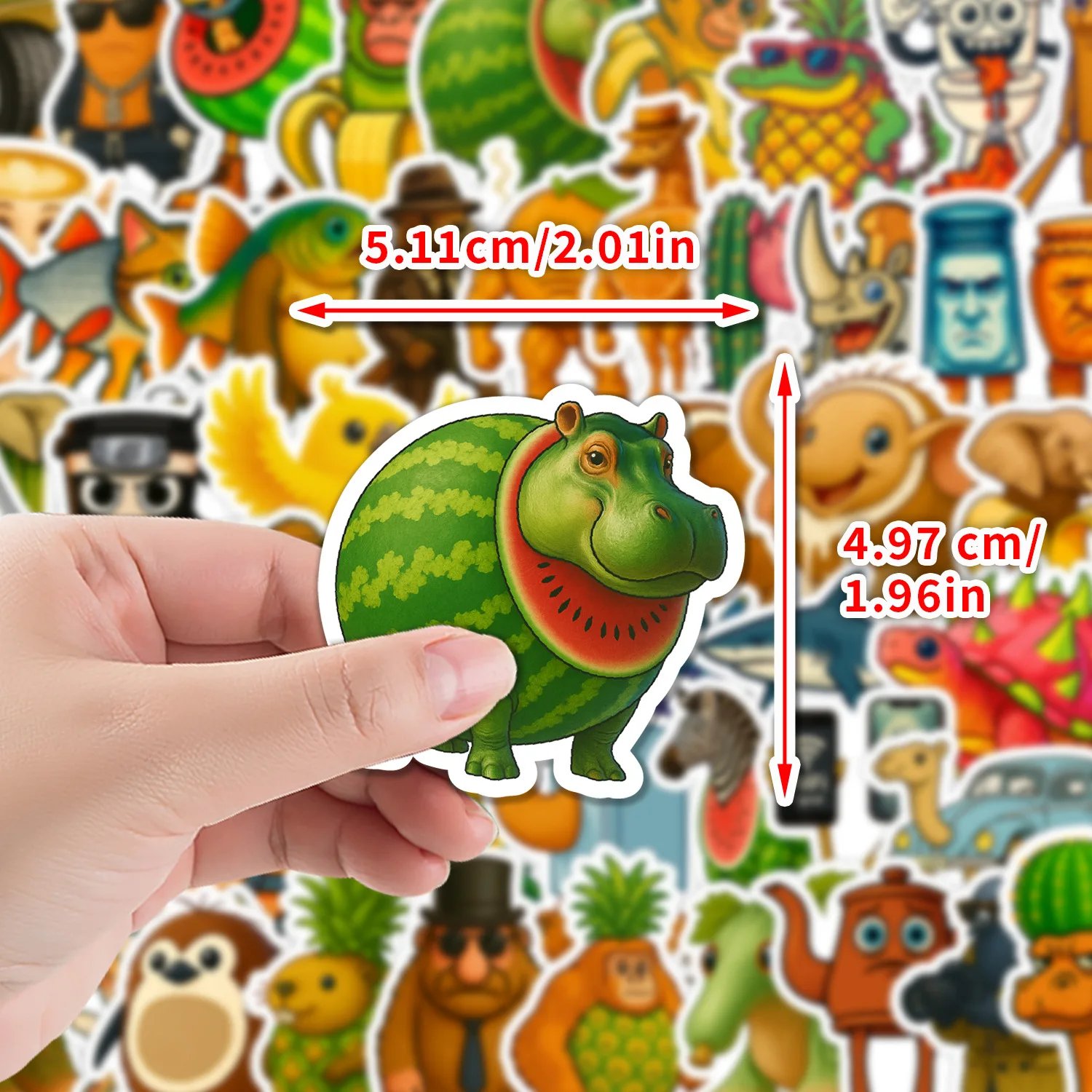 50 Stuks Cartoon Tung Tung Sahur Stickers Italiaanse Brainrot Grappige Meme Decals Scrapbooking Notebook Bagage Laptop Sticker Gift