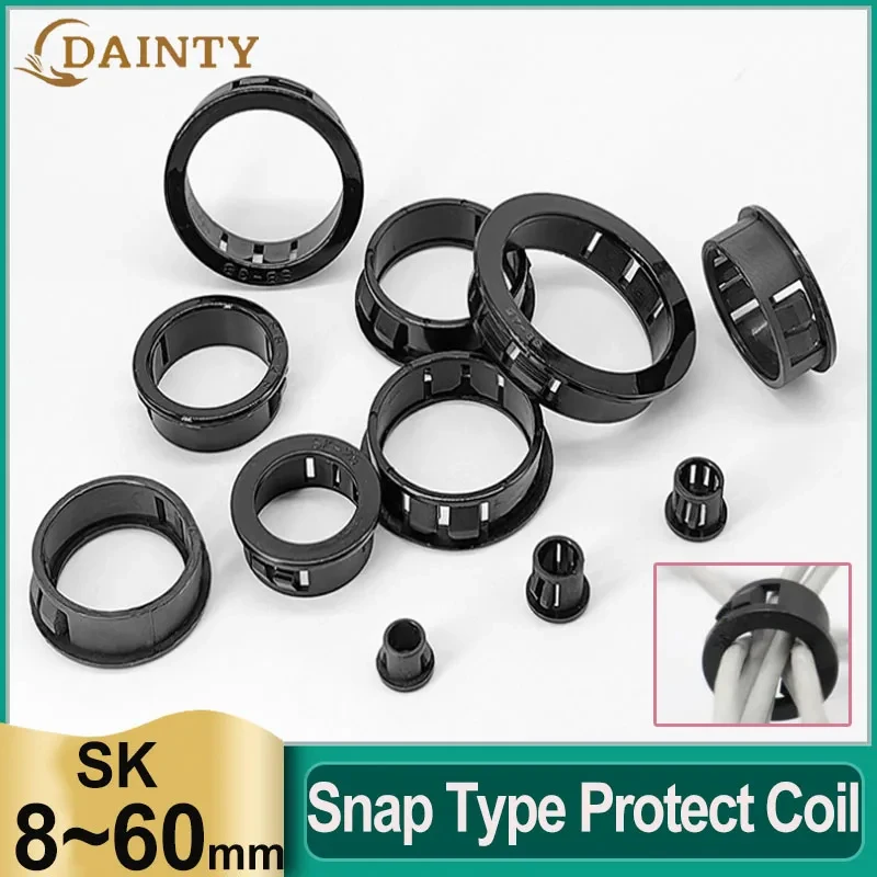 Black Snap on Plastic Plug Hole Cover Caps Desk Plugs Wall Cable Furniture Holes Wire Screw Round Profile Pipe Cap Covers