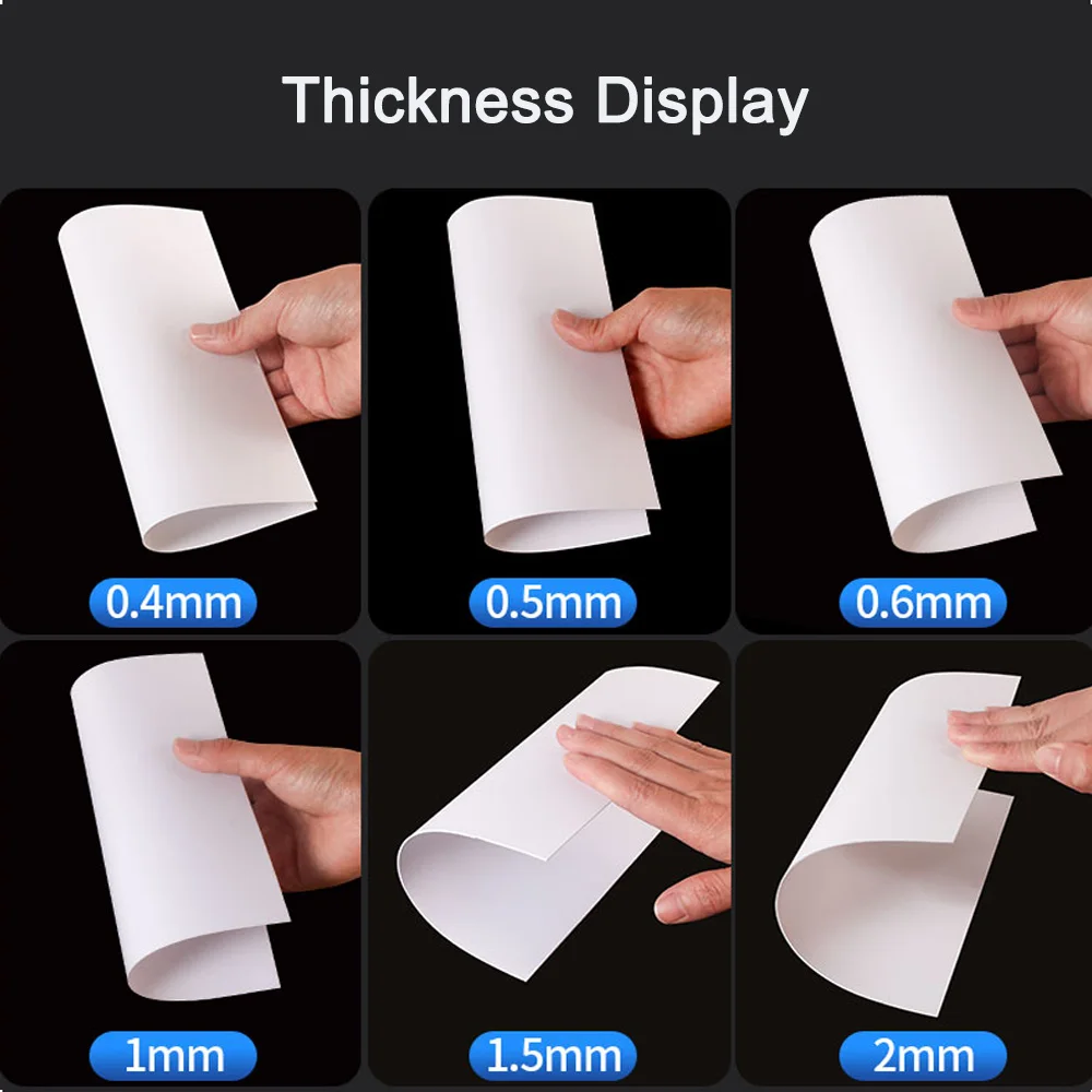 

PVC Film Sheet High Temperature Plate Plastics Corrosion Resistant Handmade Model For DIY Thickness 0.2/0.3/0.4/0.5/0.8/1/2mm