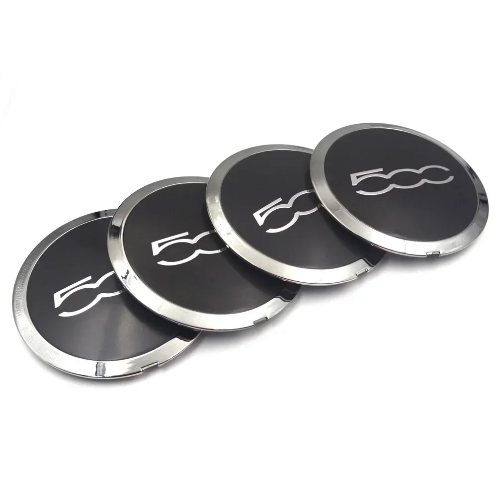 Zilverkleurige 133 mm wieldop voor Fiat 500 wielen centrale naafdoppen set 68078419 AC 68078421 AC Stofkap Vervanging van wielnaafdop 51884863
