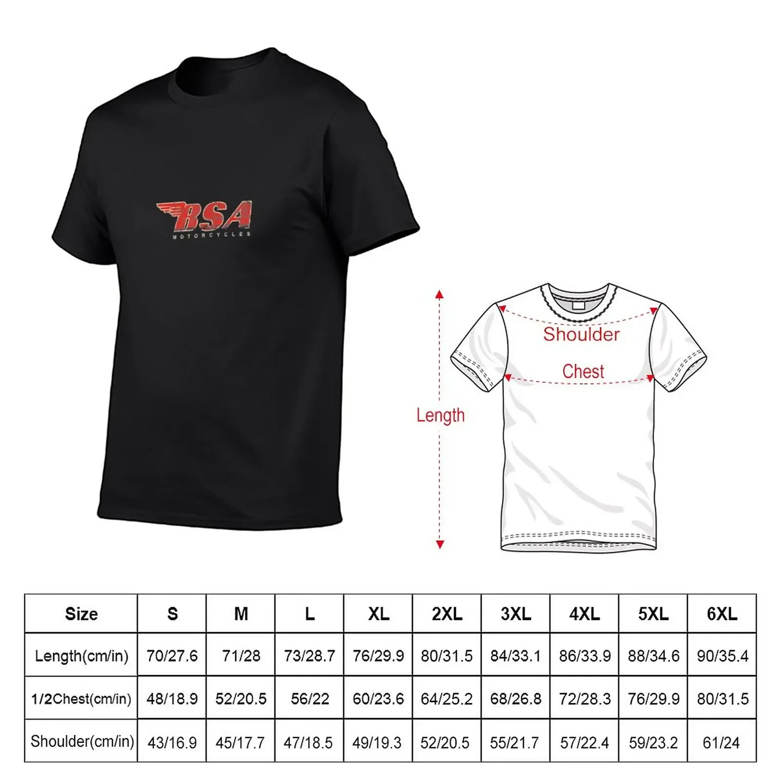 男性用オートバイのユーズド加工ロゴTシャツ,bsa-motorcycle Tシャツ,ショートTシャツ,ラージサイズTシャツ,男性用Tシャツ,新品