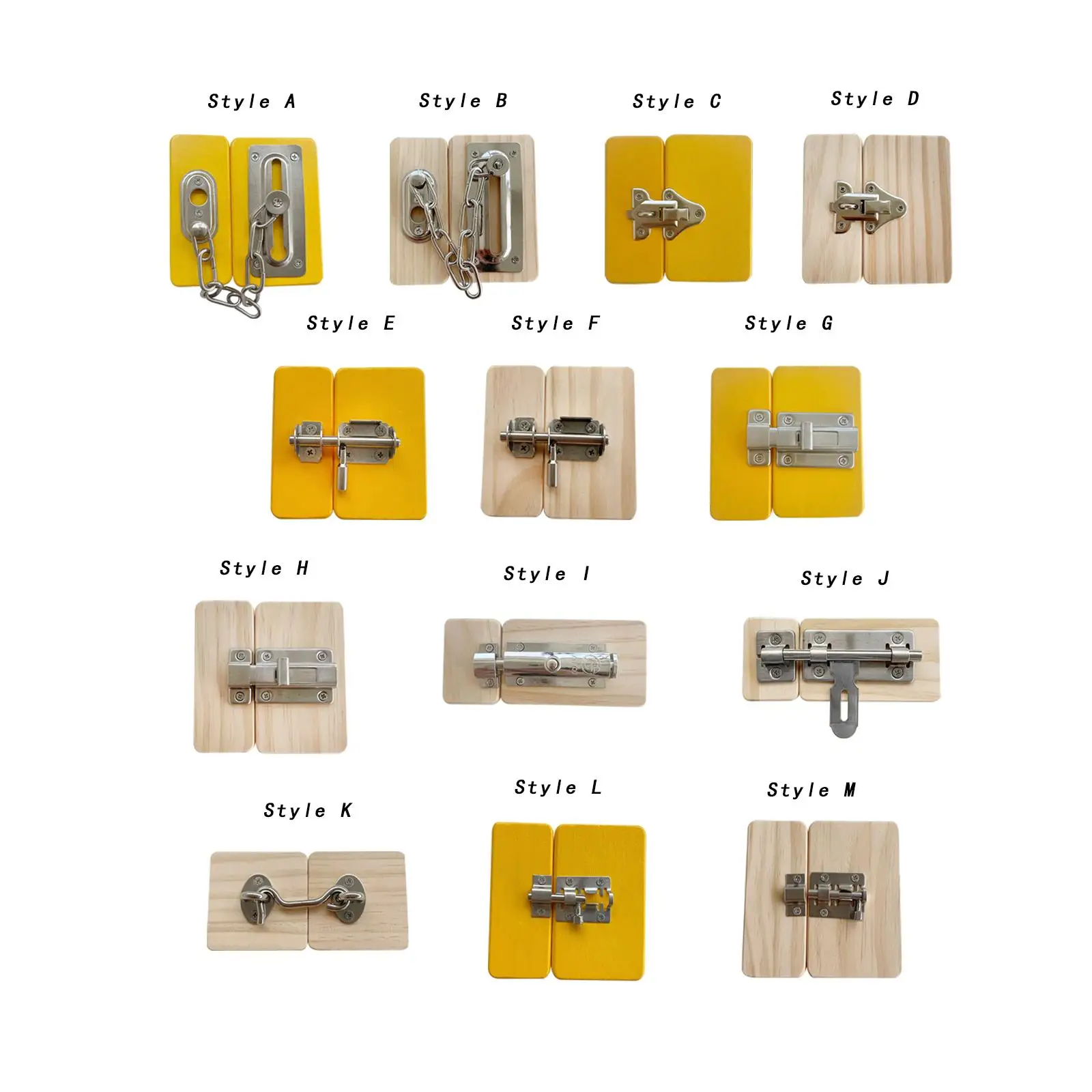Busy Board Latch DIY Sensory Board Parts for Birthday Gift Plane Travel Toy Kindergarten Learning Activity 2 3 4 5 Year Old