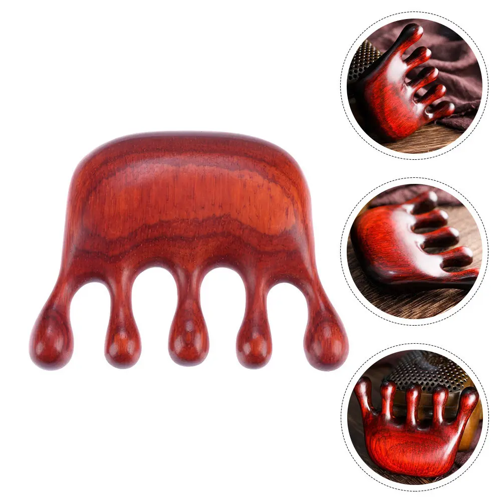 

Массажная расческа с эргономичным деревянным дизайном для улучшения кровообращения, терапии кожи головы, снятия боли, ручной массажер для домашнего использования