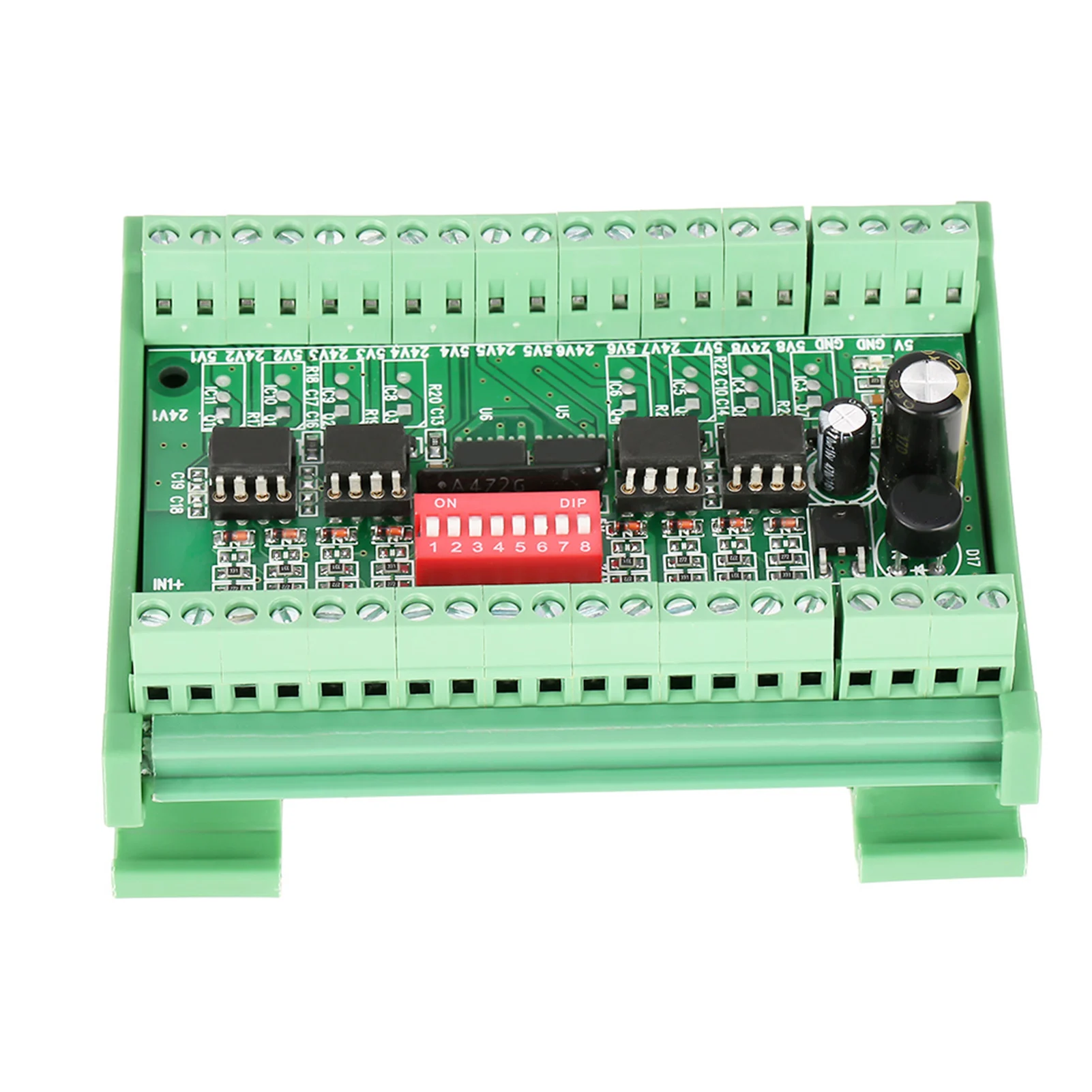 8-Channel NPN/PNP to NPN 5V/24V SquareWave  Conversion Module Level Converter 10MHZ 8-Channel Level Converter Module