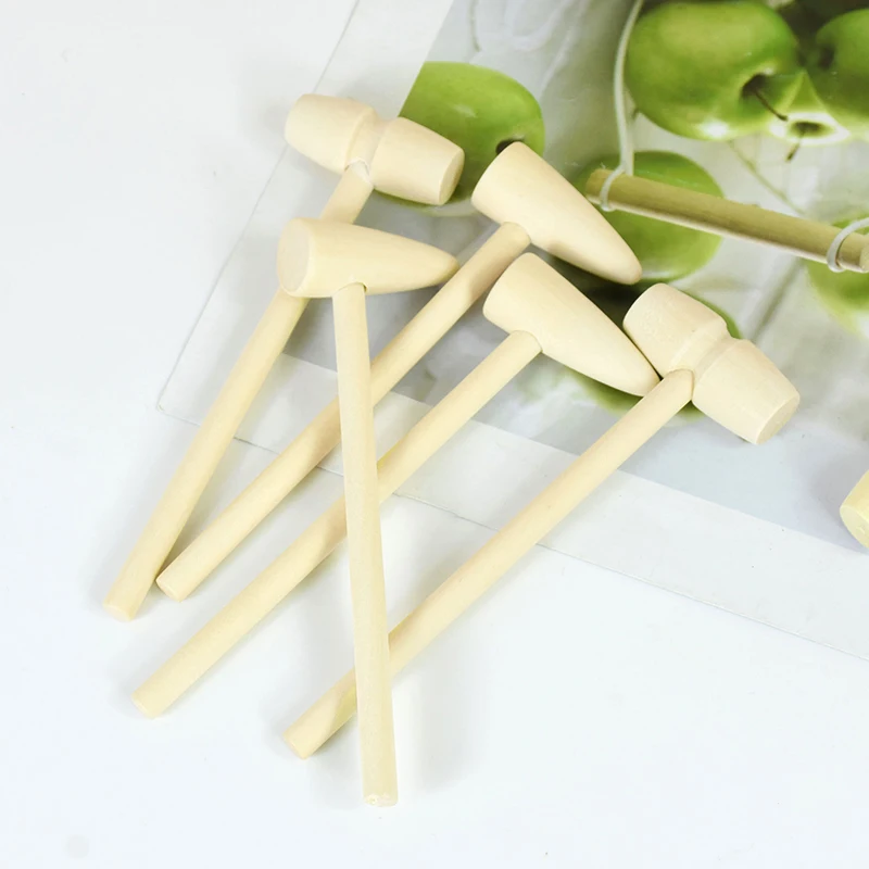 5/10pcs Mini Wooden Hammer Wood Mallets For Seafood Lobster Crab Wooden Crafts Wedding Birthday Party Decoration Kids Toys