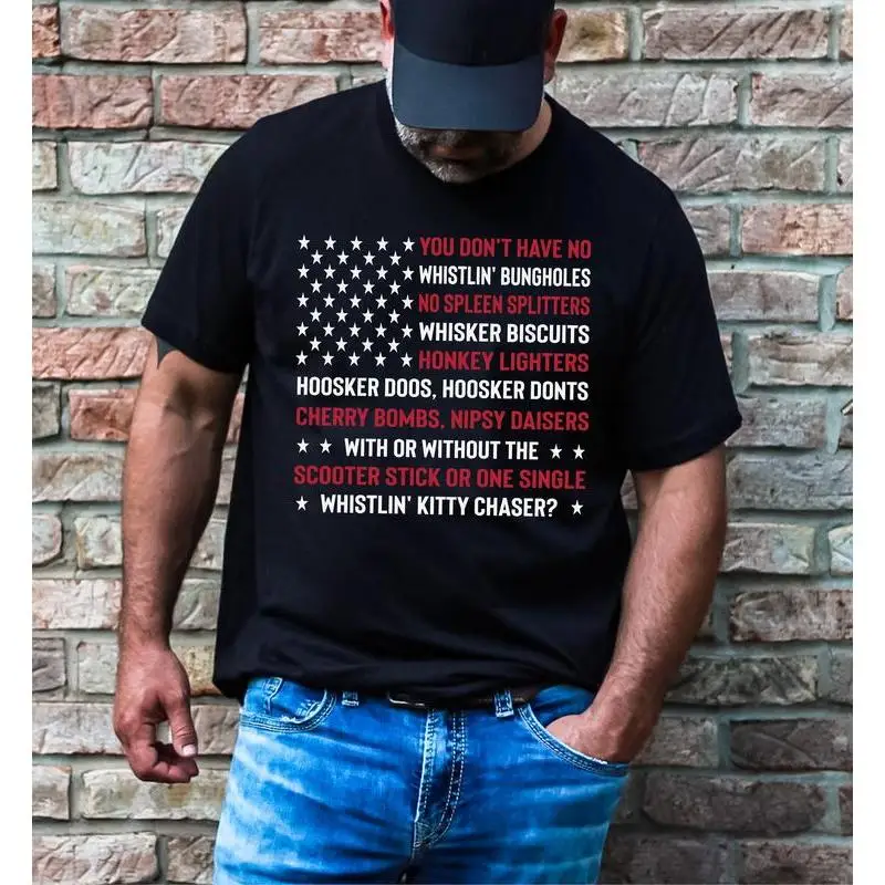 

Men's American Flag T-Shirt Funny Vintage Quote Graphic Tee Cotton Casual Short Sleeve Tops for Movie Fans