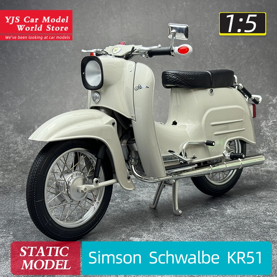 

Модель мотоцикла Schuco 1:5 Simson Schwalbe KR51 из сплава, коллекция праздничных подарков, статические демонстрационные детали