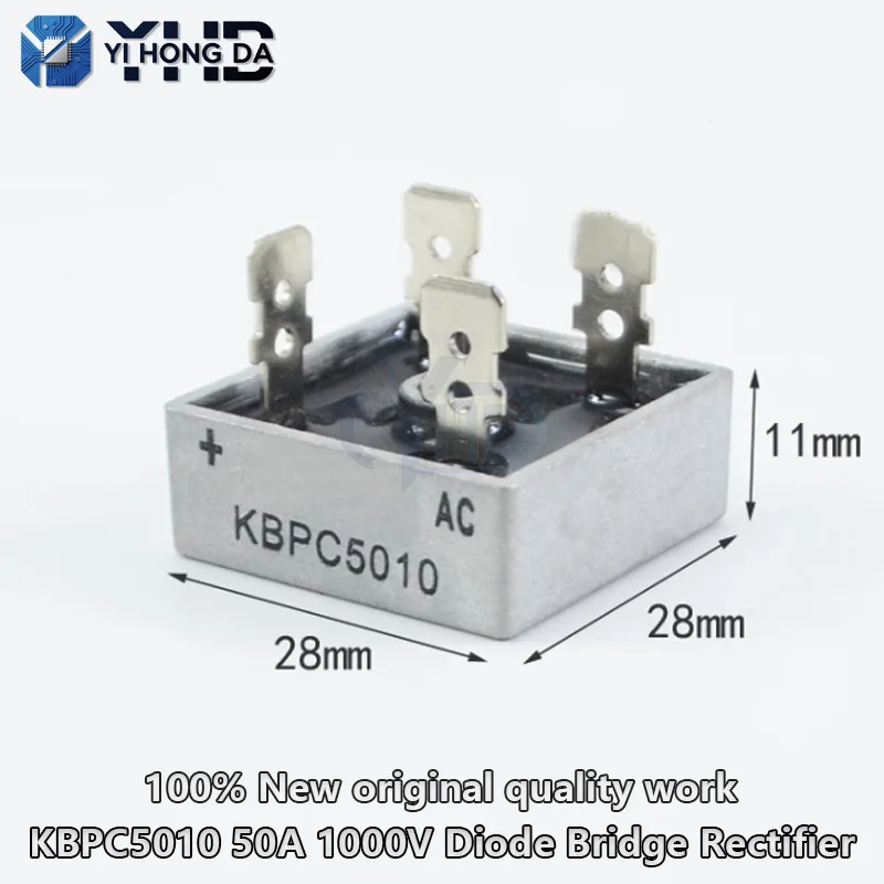 

5PCS KBPC5010 50A 1000V Diode Bridge Rectifier kbpc5010