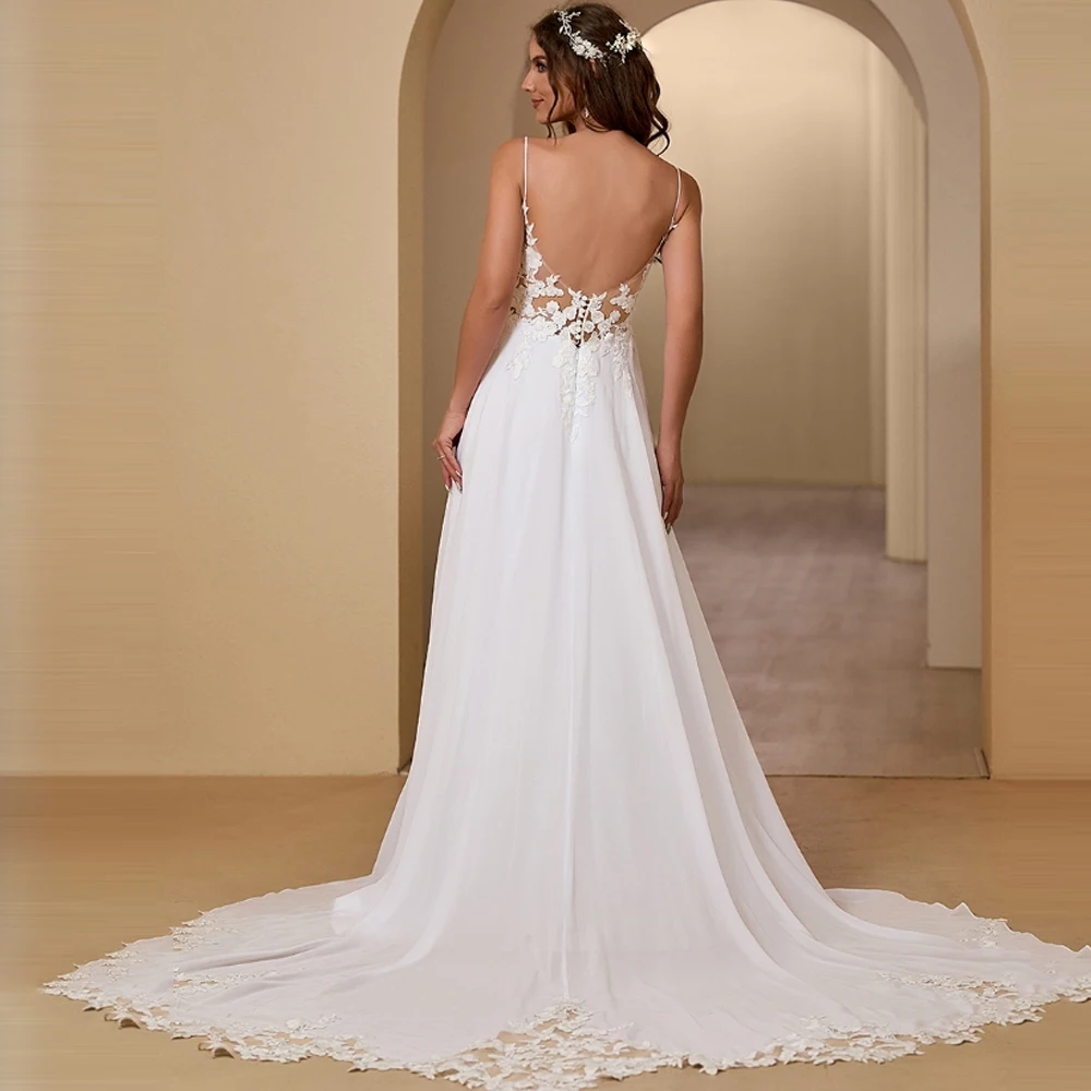 섹시한 여성 웨딩 드레스 연인 칼라 민소매 백리스 a 라인 신부 가운 공주 파티 vestidos de novia 맞춤형