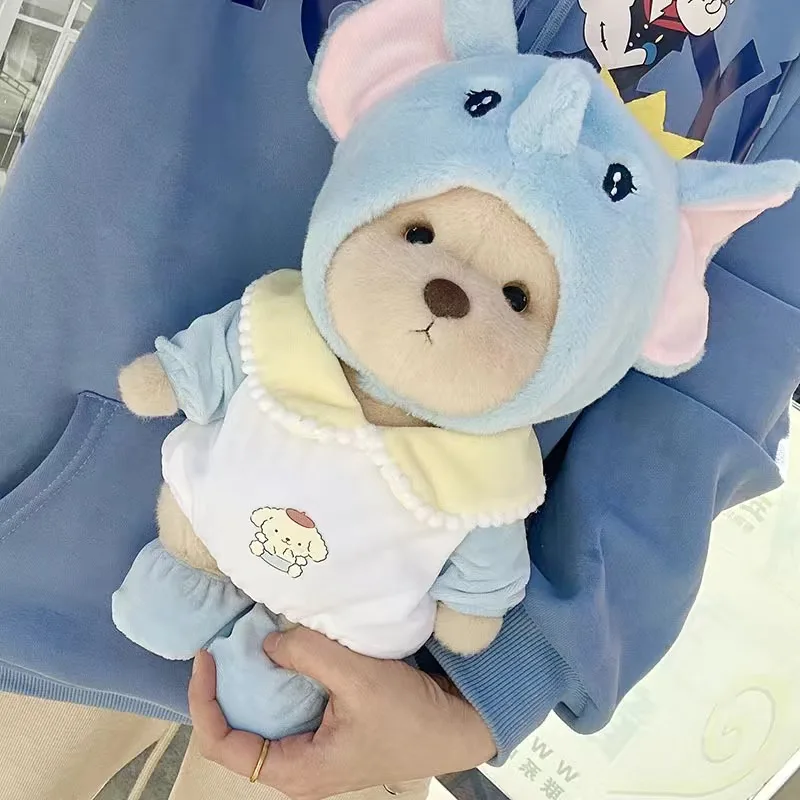 30cm High Quality Handmade Bear Plush Toy Cosplay Change Dress Cloth Girl Hug Cuddly Plushie Doll for Girlfriend Christmas Gift