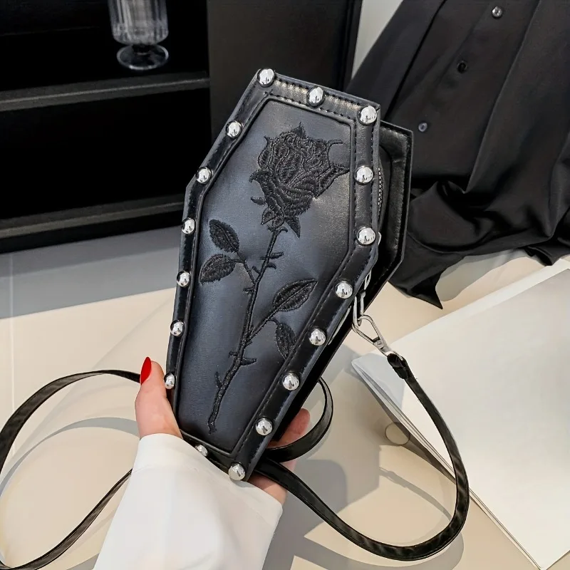 

1 шт. темная женская сумка, новая персонализированная и универсальная нишевая сумка на плечо с уникальным дизайном, универсальная сумка через плечо